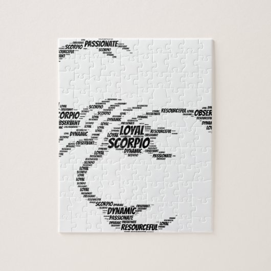 Scorpio Astrology Zodiac Sign Word Cloud Legpuzzel (Verticaal)