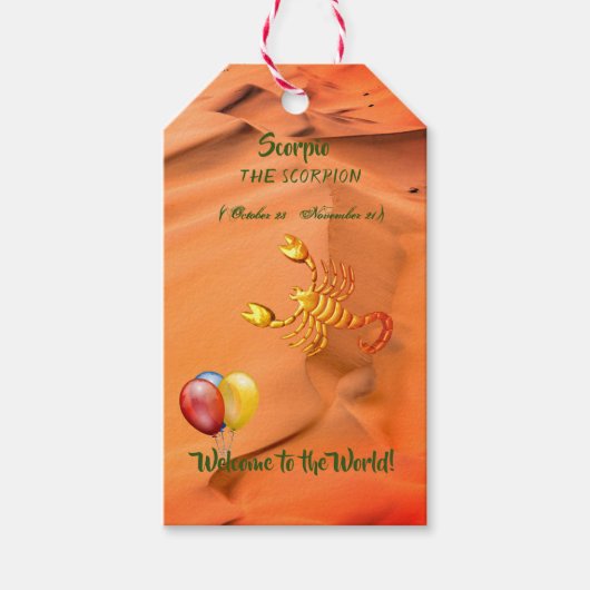 Scorpio-Baby shower - Gift Labels Cadeaulabel (Voorkant)