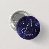 Scorpio Badge, Zodiac Horoscope Badge Ronde Button 3,2 Cm (Voorkant /achterkant)