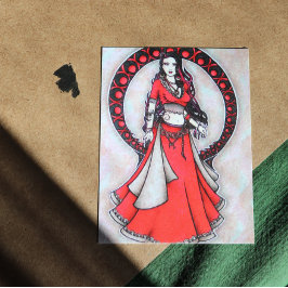 Scorpio Belly Dancer Gothic Moon Briefkaart