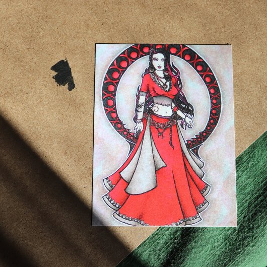 Scorpio Belly Dancer Gothic Moon Briefkaart