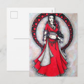 Scorpio Belly Dancer Gothic Moon Feestdagenkaart (Voorkant / Achterkant)