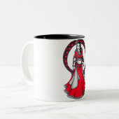 Scorpio Belly Dancer Gothic Moon Tweekleurige Koffiemok (Voorkant links)