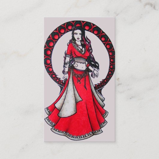 Scorpio Belly Dancer Visitekaartjes (Achterkant)