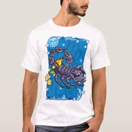 Scorpio bij de nachtelijke hemel t-shirt