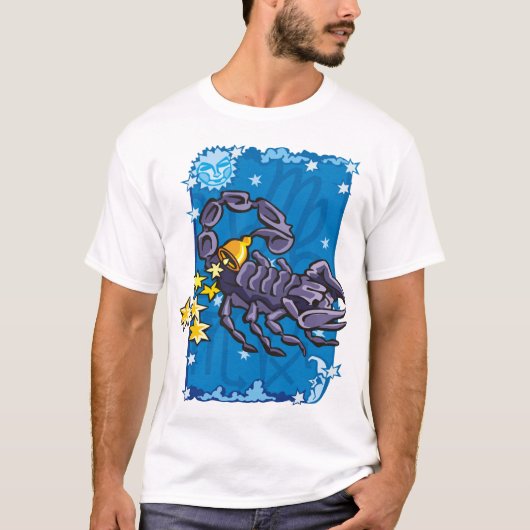 Scorpio bij de nachtelijke hemel t-shirt (Voorkant)
