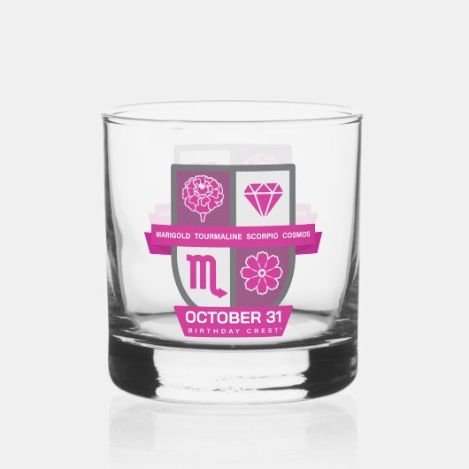 Scorpio Birthday Crest™ for October 24-31 Whisky Glas (Voorkant)