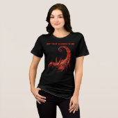Scorpio Birthday Gift | Zodiac | Fiery Scorpion Tri-Blend Shirt (Voorkant volledig)
