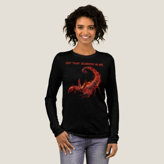 Scorpio Birthday Gift | Zodiac | Fiery Scorpion Tri-Blend Shirt (Voorkant)