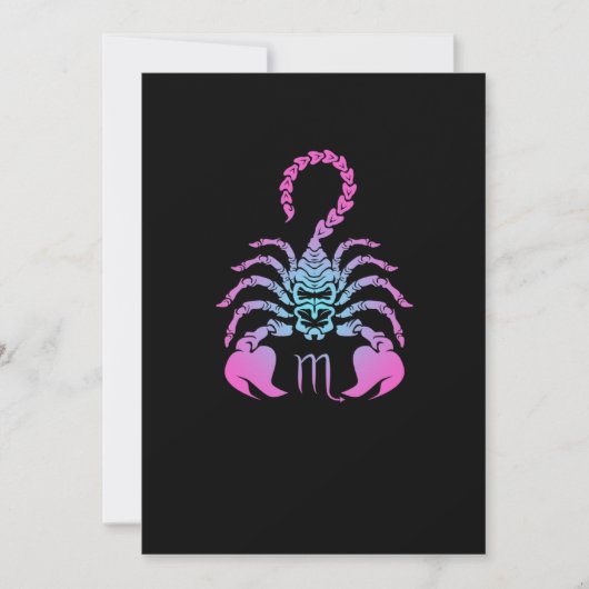 Scorpio Birthday Gift Zodiac Sign Costuum Kaart (Voorkant)
