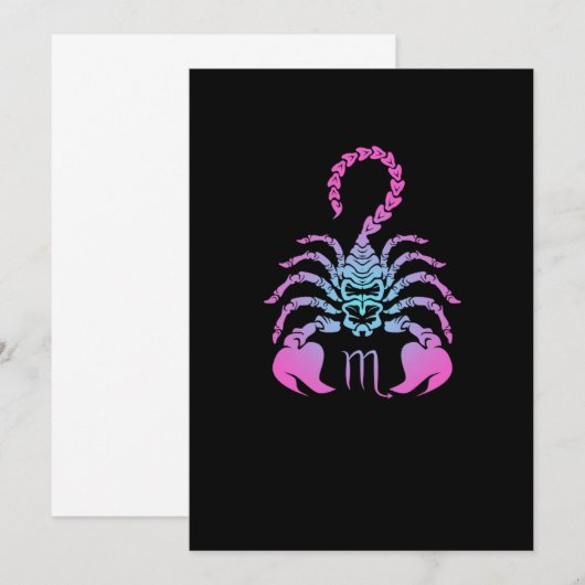 Scorpio Birthday Gift Zodiac Sign Costuum Kaart (Voorkant / Achterkant)