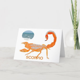 Scorpio Birthday-kaart met originele digitale kuns Kaart