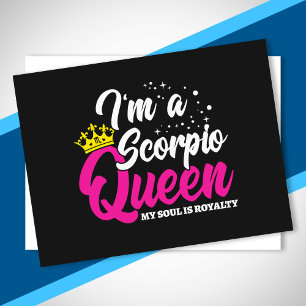 Scorpio Birthday Queen Oktober Zodiac Briefkaart
