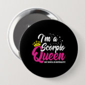 Scorpio Birthday Queen Oktober Zodiac Ronde Button 4,0 Cm (Voorkant /achterkant)