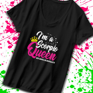 Scorpio Birthday Queen Oktober Zodiac T-shirt