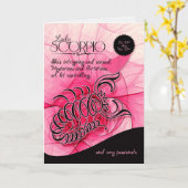 Scorpio Birthday voor haar 24 okt. en 22 november Kaart (Gele Bloem)