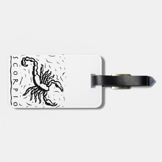 Scorpio Birthday Year Astrological Zodiac Sign Bagagelabel (Achterkant horizontaal)