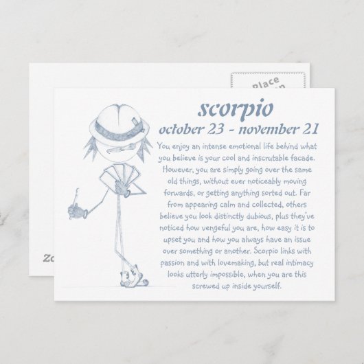 Scorpio [ - BitchScope -] Briefkaart (Voorkant / Achterkant)