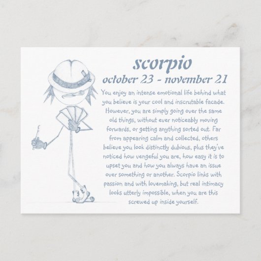 Scorpio [ - BitchScope -] Briefkaart (Voorkant)