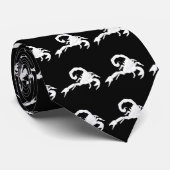 Scorpio Black en White Stropdas (Opgerold)