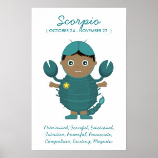 Scorpio - Boy Horoscope-Poster Poster