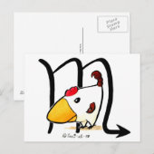 Scorpio Chicken Briefkaart (Voorkant / Achterkant)