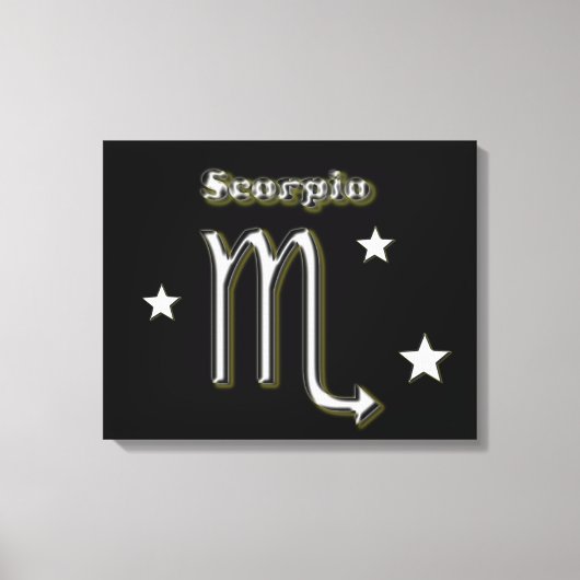 Scorpio-chroomsymbool Canvas Afdruk (Voorkant)