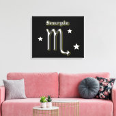 Scorpio-chroomsymbool Canvas Afdruk (Insitu (Woonkamer))