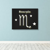 Scorpio-chroomsymbool Canvas Afdruk (Insitu (Houten vloer))