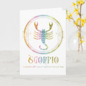 Scorpio Compatibility Birthday Wenskaart Kaart (Gele Bloem)
