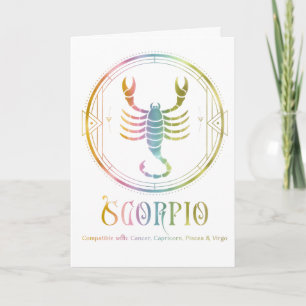 Scorpio Compatibility Birthday Wenskaart Kaart