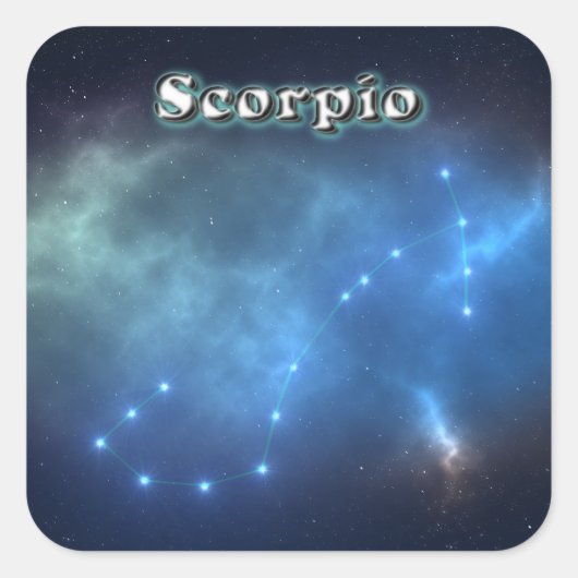 Scorpio constellatie vierkante sticker (Voorkant)