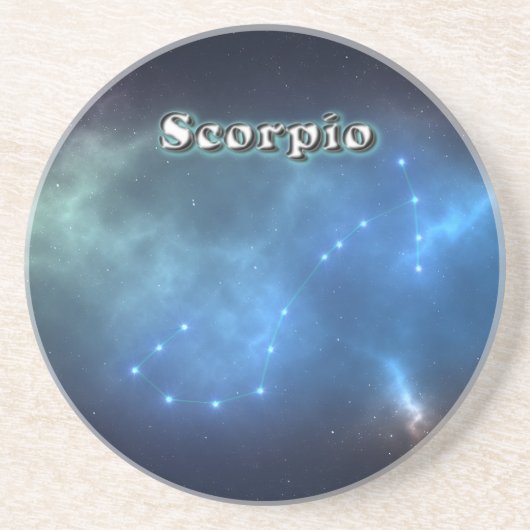 Scorpio constellatie zandsteen onderzetter (Voorkant)
