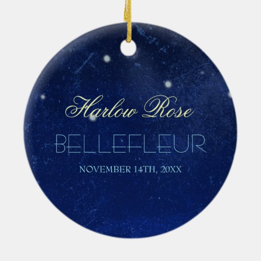 Scorpio Constellation | Aangepaste naam Keramisch Ornament (Achterkant)