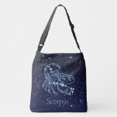 Scorpio Constellation and Zodiac Sign met sterren Crossbody Tas (Achterkant)