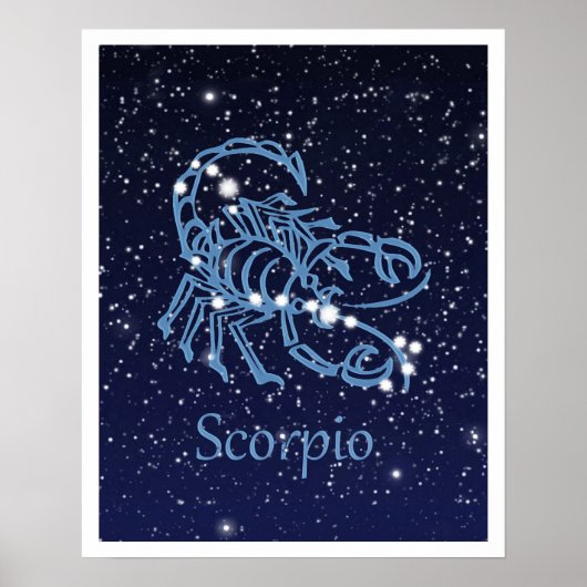 Scorpio Constellation and Zodiac Sign met sterren Poster (Voorkant)