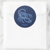 Scorpio Constellation and Zodiac Sign met sterren Ronde Sticker (Tas)