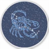 Scorpio Constellation and Zodiac Sign met sterren Sticker (Voorkant)