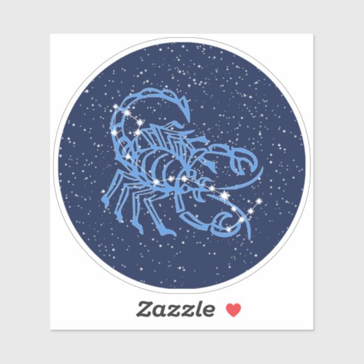 Scorpio Constellation and Zodiac Sign met sterren Sticker (Vel)