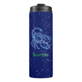 Scorpio Constellation and Zodiac Sign met sterren Thermosbeker (Voorkant)