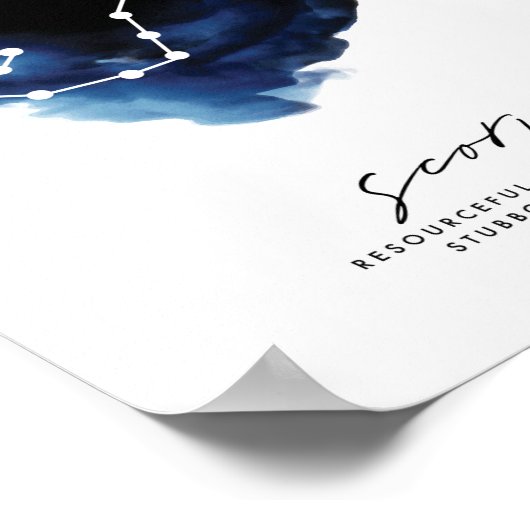 Scorpio Constellation Character Traits Poster (Hoek)