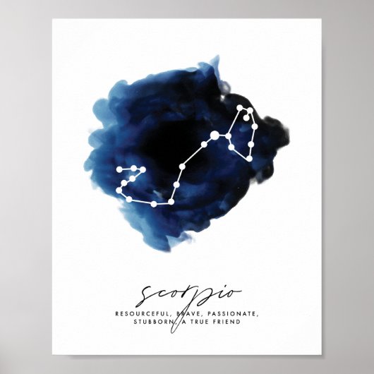 Scorpio Constellation Character Traits Poster (Voorkant)