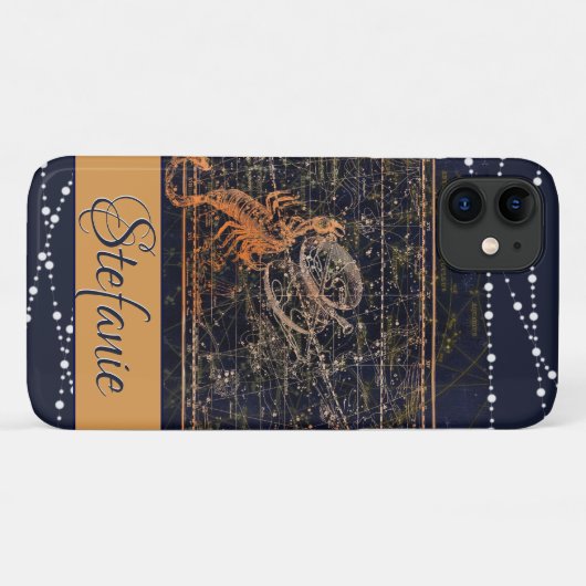 Scorpio Constellation Dark Blue Case-Mate iPhone Case (Achterkant (horizontaal))