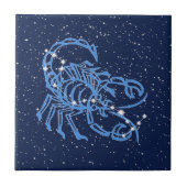 Scorpio Constellation en Sun Sign with Stars Tegeltje (Voorkant)