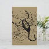 Scorpio Constellation Hevelius 1690 Decor Briefpapier (Staand voorkant)