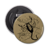 Scorpio Constellation Hevelius 1690 Decor Button Flesopener (Voorkant)