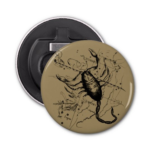 Scorpio Constellation Hevelius 1690 Decor Button Flesopener (Voorkant)