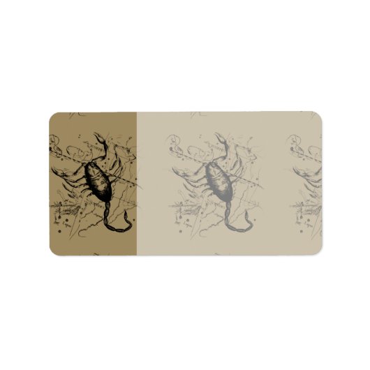 Scorpio Constellation Hevelius 1690 Decor Etiket (Voorkant)