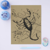 Scorpio Constellation Hevelius 1690 Decor Flyer (Enkel)