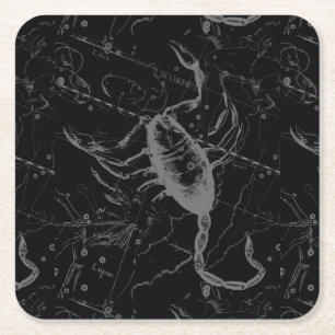 Scorpio Constellation Hevelius 1690 Engraving Kartonnen Onderzetters
